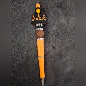 Orange and Brown Designer-Inspired Pen